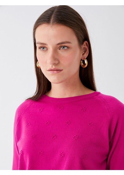 Yeni Sezon Bisiklet Yaka Kendinden Desenli Kadın Triko Kazak fiyatları