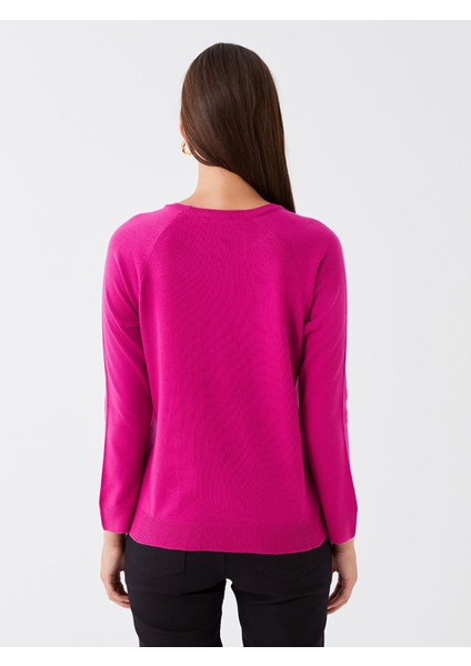 Yeni Sezon Bisiklet Yaka Kendinden Desenli Kadın Triko Kazak indirimleri