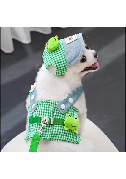 Şapkalı Göğüs Tasması Set (3 Parça) Nefes Alabilir ve Konforlu Kedi/köpek fiyatları