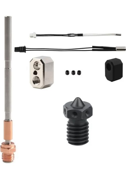 Prusa I3 Mk4 Için Extruder Hotend Kiti 0.4mm Sertleştirilmiş Çelik Meme Bakır Kaplama Isıtma Bloğu 24V 40W Isıtma Çubuğu (Yurt Dışından)