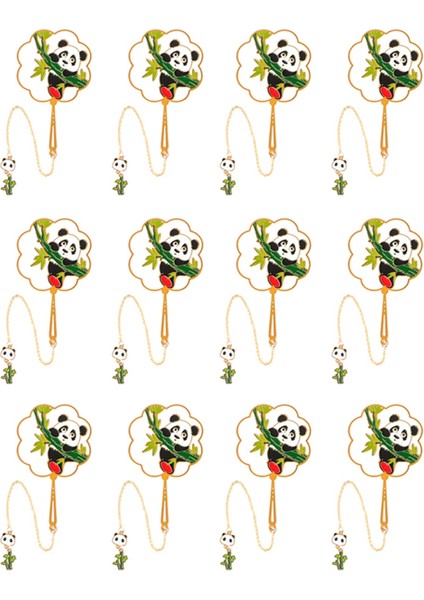 Panda Çin Tarzı Metal Ayraç Seti (Yurt Dışından)