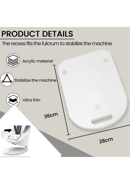 Thermomix Için Kayma Tahtası Tm6 Tm5 Planörler Zahmetsiz Hareketsiz Hareketli Akrilik Yuvarlama Tahtası Beyaz (Yurt Dışından) modelleri