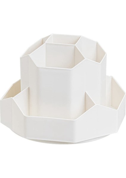 9 Yuvalı 360 Derece Kalem Kalem Masa Düzenleyicileri (Beyaz) (Yurt Dışından)
