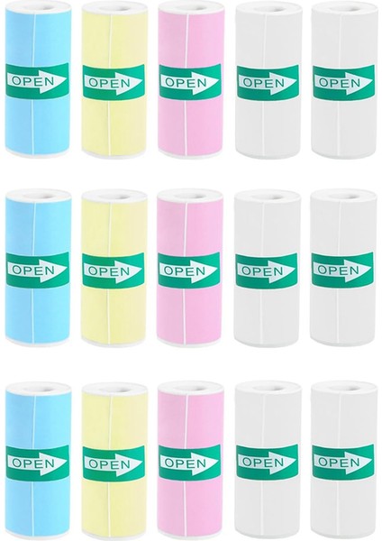 Mini Yazıcı Etiket Yapıcı Için 15 Rulo Termal Etiket Kağıdı (Yurt Dışından)