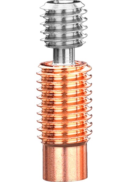 Bi-Metal V6 Titanyum Alaşım Boğaz Bimetal Heatbreak Boğaz Hotend Kırmızı Bakır Isıtıcı Bloğu (Yurt Dışından)