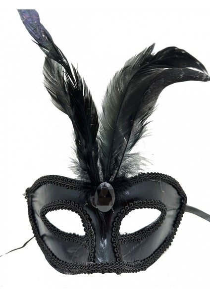 Rugan Kaplama Kırmızı Tüylü Parti Maskesi fiyatları