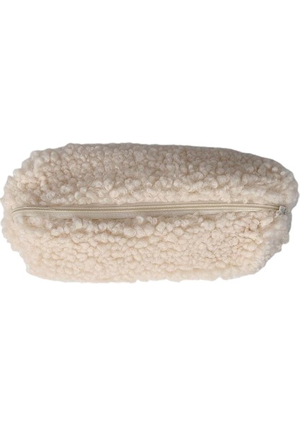 Kalem Kutusu Kılıfı Peluş Kawaii Fermuarlı Çantalar Kozmetik Makyaj (Bej) (Yurt Dışından)