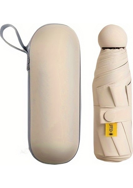 Güneşli ve Yağmurlu Günler Için Taşınabilir 1 Adet Anti-Uv Mini Şemsiye Uv Kaplama ve 6 Güçlendirilmiş Kaburga (Yurt Dışından)