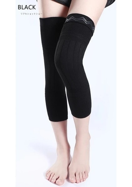 Siyah-Kaymaz Xxl 2 Adet Kış Sıcak Yün Kaşmir Bacak Isıtıcıları Kollu Kalın Polar Astarlı Diz Pedleri Brace Destek Koruma Koruyucu Uzun Termal Sararlar (Yurt Dışından)