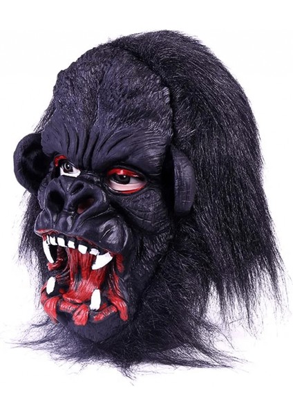 Lateks Goril Maskesi Siyah Saçlı 2 No fiyatları