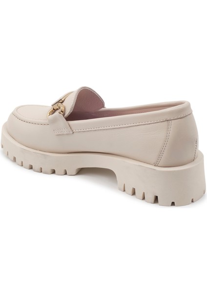 Krem Deri Loafer Kadın Ayakkabı fiyatları