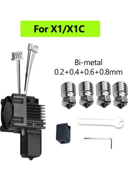 Bambu Lab X1 X1 X1C 3D Yazıcı Hotend Kiti Soğutma Fan V2.0 Bi-Metal Nozulları ile Baskı Kafası 3D Baskı Parçaları (Yurt Dışından) modelleri