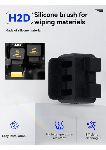 Bambu Laboratuvar Için Nozul Silecek Bambu Lab H2D Hotend Nozul Silikon Fırça Temizleme Aracı 4pcs (Yurt Dışından) indirimleri