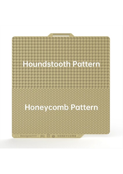 Bikalı Panda Buildplate Tasarımcı Serisi Çift Dokulu 3D Baskı Yapım Plakası Bambu X1/p1/a1 Yazıcılar Için Petek ve Houndstooth (Yurt Dışından) indirimleri