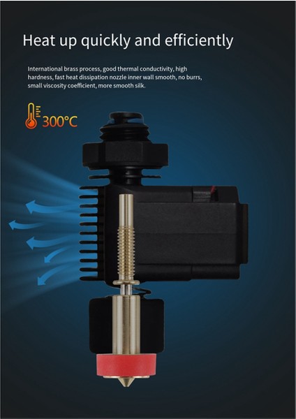 Klon Nozul All-1 In-1 Bimetal Nozullar Hotend Extruder Için Heatbreak Pirinç Titanyum 0.4 mm (Yurt Dışından) fiyatları
