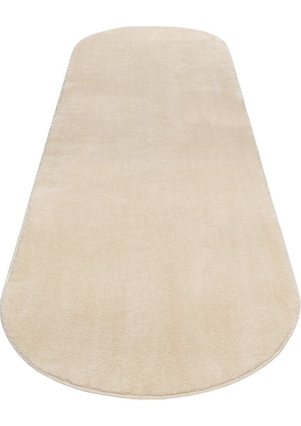 Yumuşak ve Rahat Peluş Yolluk, Oval Tasarım, Şık ve Kullanışlı Bej Renk Seçeneği fırsatları