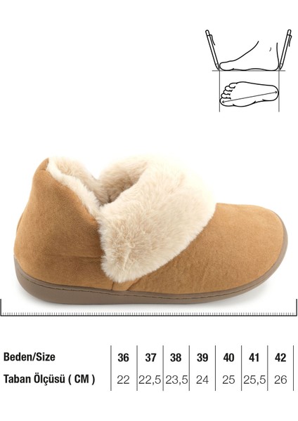 Kadın Kışlık Içi Peluşlu Rahat Taban Ev Bahçe Panduf Bot fiyatları