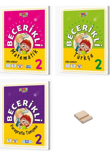 2. Sınıf Becerikli Matematik Fen Bilimleri ve Paragrafla Tanışma 3lü Set +Telefon Standı