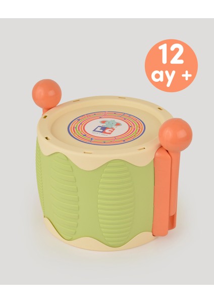 Eğlenceli Davul Yeşil Renkli Tasarım ile Müzik Eğitimi 0-8 Yaş Arası modelleri