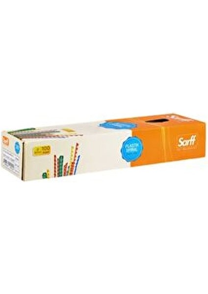 Plastik Spiral 6 mm Beyaz Renk 100 Adet 2-15 Sayfa Arası Kullanım İçin