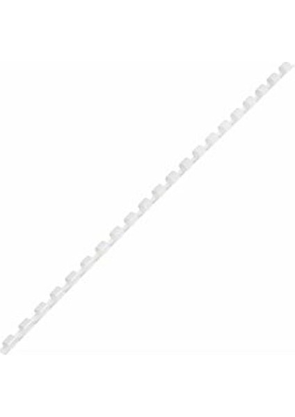 Plastik Spiral 6 mm Beyaz Renk 100 Adet 2-15 Sayfa Arası Kullanım İçin