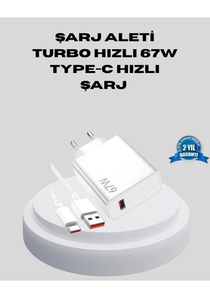 Buğz 67W Type-C Turbo Şarj Cihazı – Aşırı Akım ve Isı Koruması, Seyahat Uyumlu