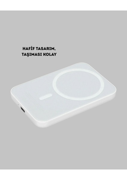 Buğz 5000MAH Manyetik Powerbank – iPhone Serisi Için Taşınabilir Kablosuz Şarj Cihazı fiyatları