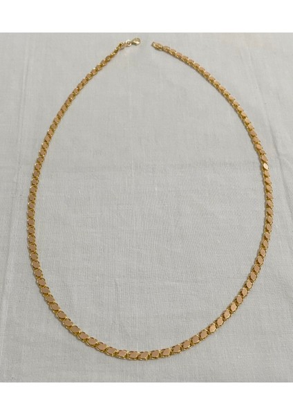 14 Ayar Altın 5 mm Rose Pullu Zincir 50 cm indirimleri