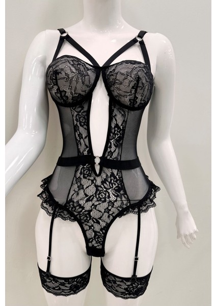 Afrodit Siyah Sexy Jartiyer Takım -1050 fiyatları