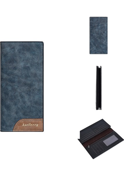 Baellerry Yeni Erkek Cüzdanı Fermuarlı, Çoklu Kart Yuvalı, Uzun Cüzdan, Üst Düzey Debriyaj Çantası, Erkek (Yurt Dışından)