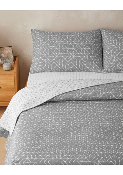 Trio Shape Kolay Ütülenir Tek Kişilik Nevresim Takımı 160X220 cm Gri fiyatları