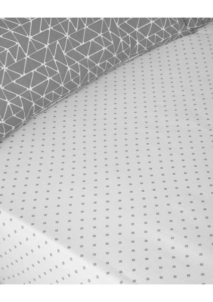 Trio Shape Kolay Ütülenir Tek Kişilik Nevresim Takımı 160X220 cm Gri