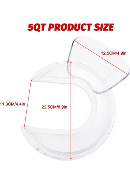 Mutfak ve Mikser Kase Kapakları Mutfakta 4.5-5 Quart Paslanmaz Çelik Kase, Stand Mikser Kasesi Kapakları (Yurt Dışından) fiyatları