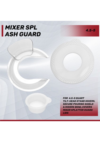 Kitchenaid 4.5-5 Quart Tilt-Head Stand Mikserleri Için, Güvenli Döküm Kalkanı ve Mikserler Kaplar Mikser Splatter Koruma Kapakları (Yurt Dışından) fırsatları