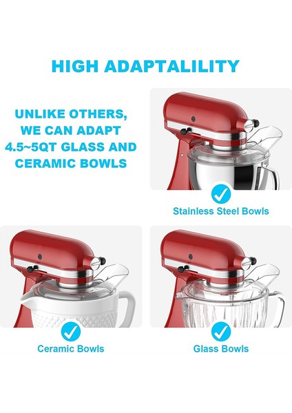 W10616906 Için Sıçrama Koruması Kitchenaid Mikser KN1PS Için Pouring Kalkanı 4.5-5qt Modellere Uygun K45SS, KSM75, KSM150PS (Yurt Dışından) modelleri