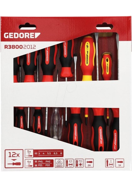 Red R38002012 Tornavida Takımı 12 Parça (3301273) fiyatları