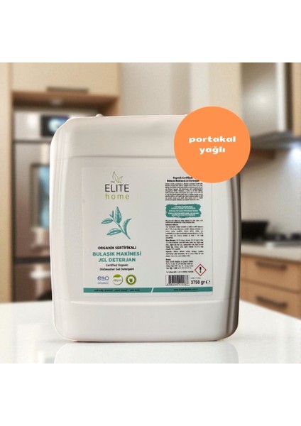 Organik Sertifikalı Jel Bulaşık Makinesi Deterjanı 3.750 gr Portakal