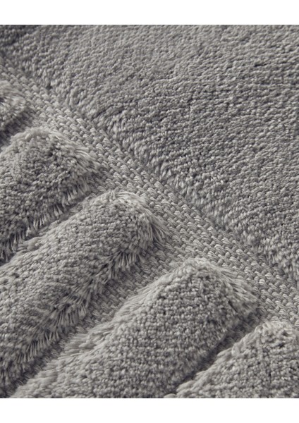 Yumuşak ve Şık Pamuklu Banyo Paspası Seti Açık Gri ve Lacivert modelleri