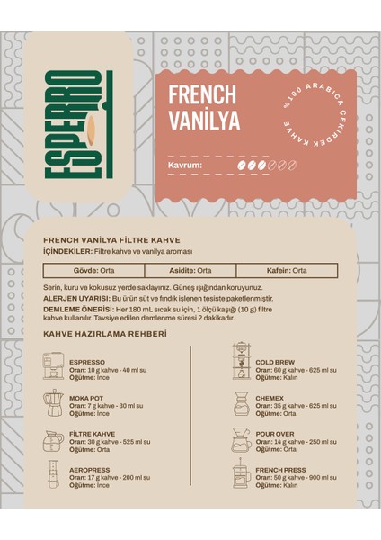 French Vanilya Filtre Kahve 500 Gr Teneke Kutu modelleri