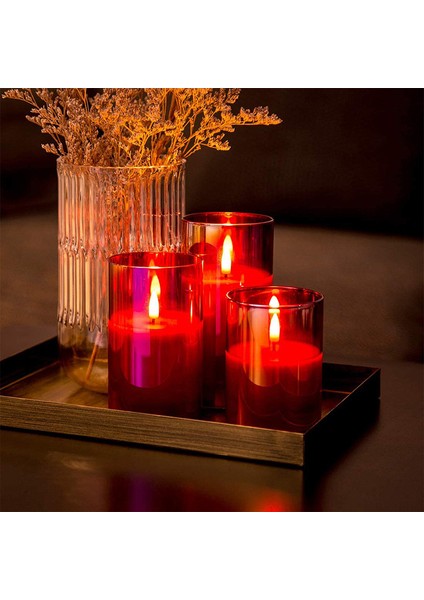 Mum Işığı Cam Tatil Itirafı Restoran Dekorasyonu Üç Parça Seti (Yurt Dışından) indirimleri