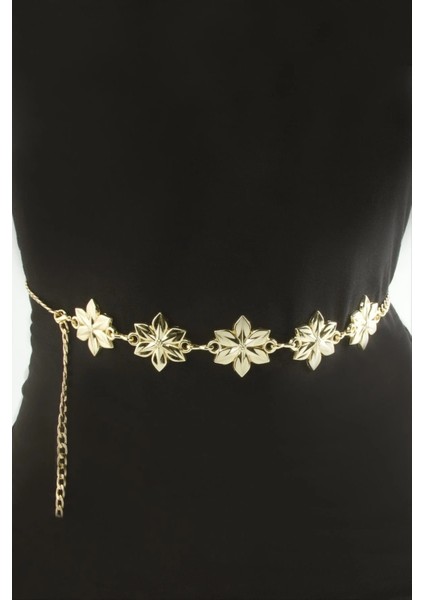 Buğz Çiçek Metal Zincir Kemer