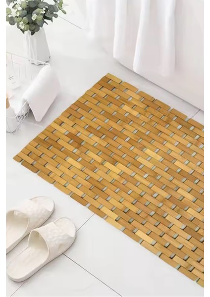 Doğal Bambu Çok Amaçlı Kaydırmaz Banyo Matı, Katlanabilir ve Konforlu Kullanım fiyatları