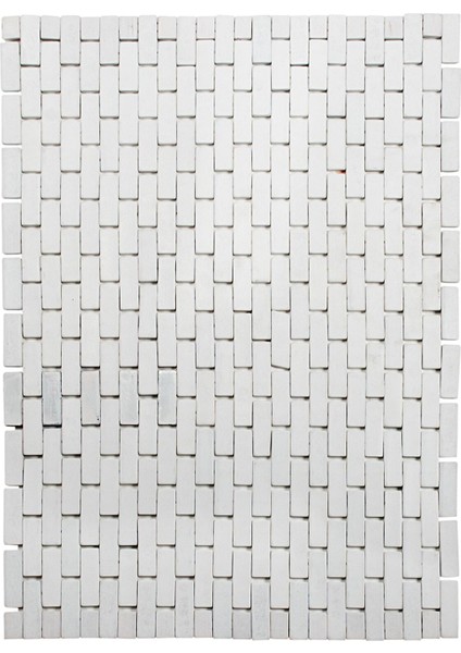 Bambu Ahşap Kaydırmaz Lüx Banyo Paspası 60X100 Beyaz
