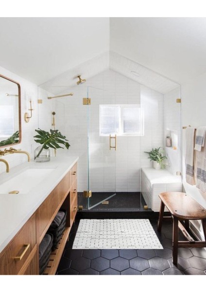 Bambu Ahşap Kaydırmaz Lüx Banyo Paspası 60X100 Beyaz modelleri