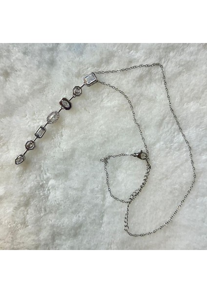 Yedi Element Taşlı Çelik Y Kolye fiyatları