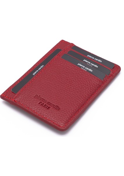 Kırmızı Unisex Deri Kredi Kartlık 0323K4F