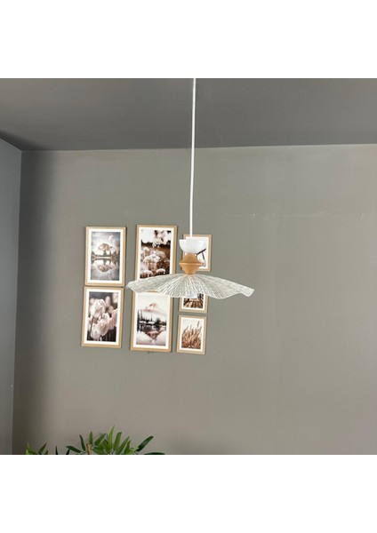 Teyra Beyaz Tekli Avize Q Şapka Başlık Sarkıt Lamba Restoran Salon Aydınlatma fiyatları