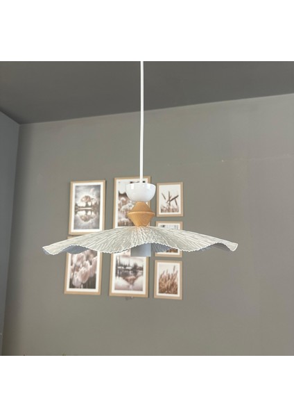 Teyra Beyaz Tekli Avize Q Şapka Başlık Sarkıt Lamba Restoran Salon Aydınlatma indirimleri