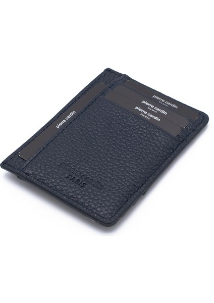 Lacivert Unisex Deri Kredi Kartlık 0323L1N