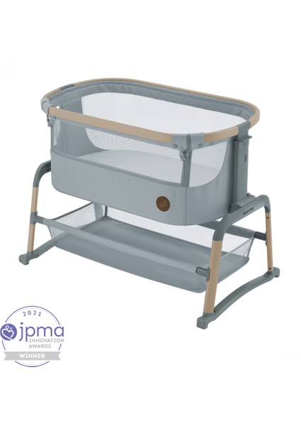 Iora Air Sallanabilen Ahşap Görünümlü Anne Yanı Beşik Beyond Grey